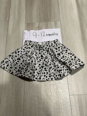 Baileys Blossom Skirt with Black Leopard Print - White Background